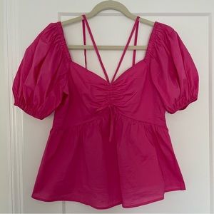 Aqua brand top in fuchsia, size M